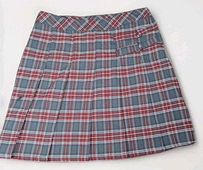Plaid Pleated School Uniform Skirt Size 6 With Buckles Y2K Academia clueless  - Image 1 of 4