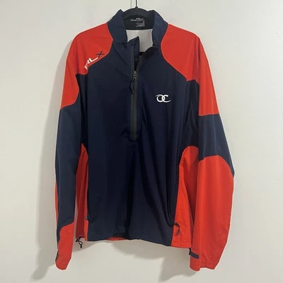 Ralph Lauren RLX Pullover Jacket Men XL Blue Orange Windbreaker Golf Performance - Image 1 of 4