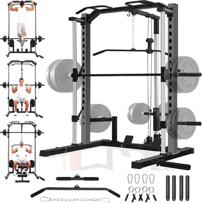 Máquina Smith Multifuncional Power Jage Rack con Sistema LAT-Pull Down Entrenamiento Foto 1 de 4