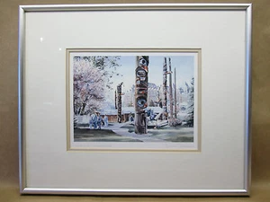 Legacy of Thunderbird Signed Blain Jackson Framed Print Eagle Totem 13 1/2" wide - Picture 1 of 8