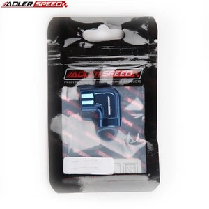 ADLERSPEED 90 Degree 1/8" NPT To 1/8" NPT Female Aluminum Fuel Fitting Blue US - Imagen 1 de 5