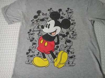 Disney Mickey Mouse Grey Cotton Blend T-shirt Size Kids XS 4/5 - Image 1 of 4