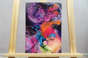 Póster firmado de nebulosa brillante A4 arte de pared artista del Reino Unido sin marco, espacio profundo - Imagen 1 de 3