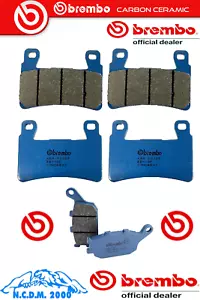KIT PASTIGLIE FRENO BREMBO ANTERIORI + POSTERIORI HONDA CBR 600 F 2005 2006 - Foto 1 di 9