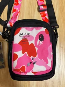 A BATHING APE Camouflage Shoulder Bag PINK 17 × 12 x 6.5㎝ strap 2set appendix - Picture 1 of 7
