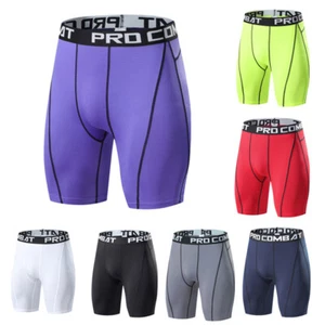 Mens Compression Shorts Sport Shorts Athletic Workout Gym Base Layer Underwear - Picture 1 of 23