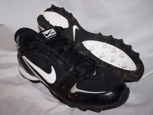 NIKE LAND SHARK LEGACY Black Mid Football Cleats Mens Size 11.5 396232-011 - Picture 1 of 10