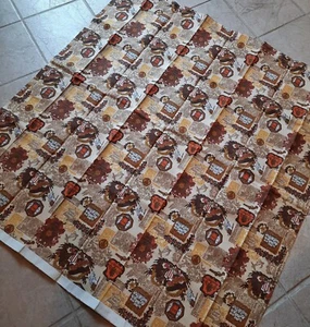 Vtg Colonial Bark Cloth Panel Unused America Freedom - Picture 1 of 3