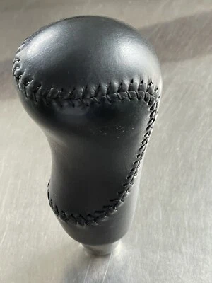 2003 2004 2005 2006 2007 SUBARU FORESTER  BLACK LEATHER SHIFT KNOB SUBARU OEM🟠 - Image 1 of 4