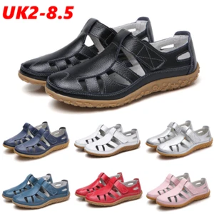 Ladies Summer Flat Sandals Womens Casual Loafer Pumps Summer Comfort Shoes Size - Picture 1 of 36