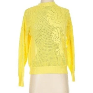 NWT Future Collection Yellow Oversized Sweater with Floral Design 2x - Picture 1 of 7
