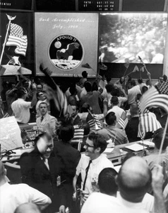 New 8x10 Photo: Mission Control Celebrates Apollo 11 Lunar Moon Landing - 1969 - Picture 1 of 1