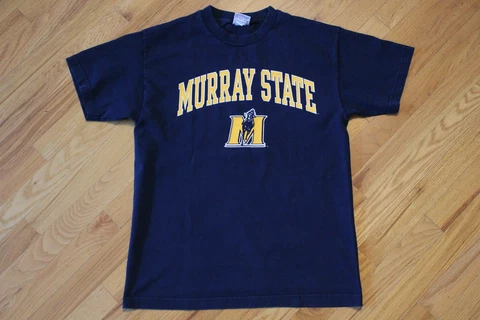 Murray State Racers Navy Blue T-Shirt Size Medium NCAA Kentucky College Tee Cover