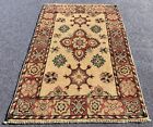 Authentic Hand Knotted Afghan Kazak Wool Area Rug 3.1 X 2.1 Ft (2062 Hm)