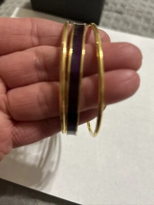 ANNE KLEIN II Gold Tone 3 Piece Set Bangle Bracelets - Still In Box - Изображение 1 из 3