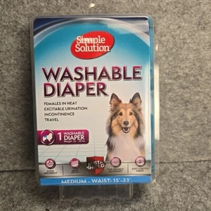 NWT Simple Solution Washable Diaper For Dogs, Medium Teal Blue - Picture 1 of 7