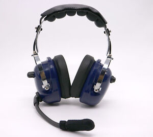 Noise Cancelling Pilot Headset for KENWOOD PUXING BAOFENG UV5R MiNi DIN BLUE