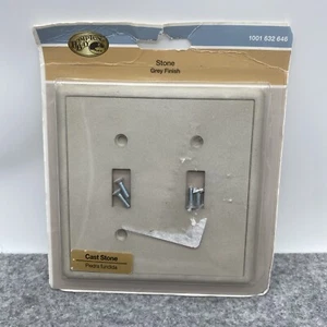 NEW Hampton Bay Stone Grey Finish Double Light Switch Cover ( 1001632646) - Picture 1 of 4