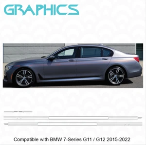 Fits BMW 7-Series LWB G11 G12 15-22 Side Alpina Style Pin Stripe Graphic Decal - Picture 1 of 8