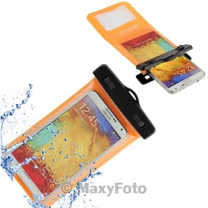 MAXY CUSTODIA WATERPROOF BAG CASE IMPERMEABILE 5,5 UNIVERSALE ARANCIONE 78ABDCA - Foto 1 di 8