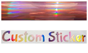 Pink Neo Hologram Chrome Custom Text Slogans Names Stickers Decals Fonts 21-30 - Picture 1 of 16