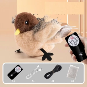 USB Interactive Flying Bird Cat Toys Electronic Pet Simulation Sparrow Toy US - Picture 1 of 7