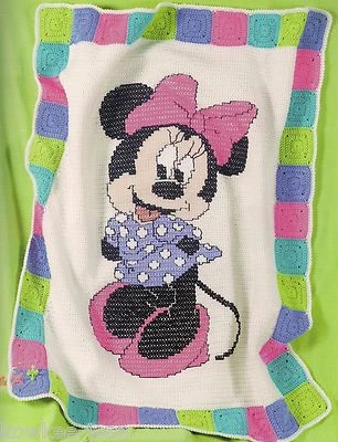 Disney mickey minnie afghans to crochet pattern leaflet, see pics   LA3317 - Image 1 of 2