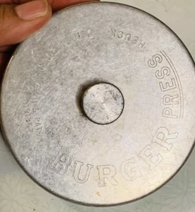 Vintage 1960's Heuck Burger Press Mold Aluminum W/Slide Release Made in USA - Picture 1 of 3