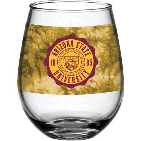 Arizona State Sun Devils 15oz. Vintage Tie-Dye Stemless Wine Glass Cover