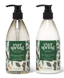Hand Soap & Lotion Everspring Holiday Pack - Black Pepper & Balsam 12 fl oz each - Picture 1 of 1