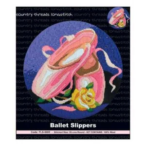 Country Threads Long Stitch Kit Ballet Slippers Including Threads - Picture 1 of 2
