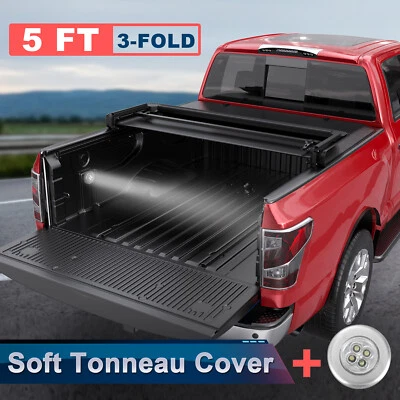 5FT 3Fold Truck Bed Tonneau Cover For 05-18 Nissan Frontier 09-14 Suzuki Equator Foto 1 de 4
