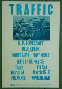PÓSTER de concierto original Mouse Kelley BG111•Traffic•H.P.Lovecraft 1968 - Imagen 1 de 1