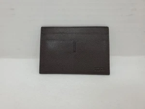 TUMI Nassau RFID Money Clip Leather Slim Wallet (Dark Brown Textured) - Picture 1 of 10