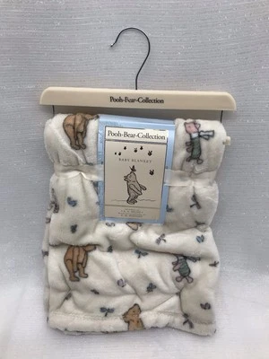Winnie the Pooh Bear Collection Plush Baby Blanket Pooh Piglet Disney Unisex - Image 1 of 4