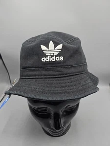 ADIDAS Youth ESSENTIALS PLUS BUCKET HAT - BLACK / WHITE OSFW BRAND NEW Kids Y - Picture 1 of 4