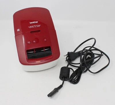 Brother QL-600 R Etikettendrucker 300dpi rot Thermodirekt Cutter USB (#29396) - Bild 1 von 4