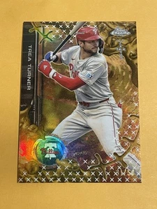 2025 Topps Chrome Cactus Jack Trea Turner Fanatics Fest Gold Refractor #42 /50 - Bild 1 von 2