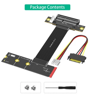 M.2 Key M 4.0 to PCI-e 4.0 4X Nvme 4.0 to PCI-e PCI-Express 4X Extension Cable - Image 1 of 4