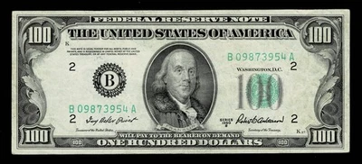 1950-B  $100 Hundred Dollar Bill Rare Federal Reserve Note VF - Image 1 of 2