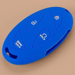 Blue 4 Buttons Key Fob Case Cover Fit For Hyundai Elantra Tucson Ioniq Use - Picture 1 of 4