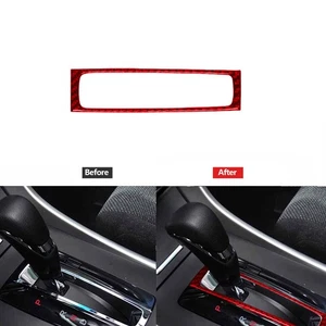 Red Carbon Fiber Gear Shift Frame Decorative Trim Cover For Honda Accord 2013-17 - Picture 1 of 14
