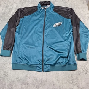 Philadelphia Eagles Track Jacket Mens 4XT Green Majestic Full Zip Embroidered - Picture 1 of 13