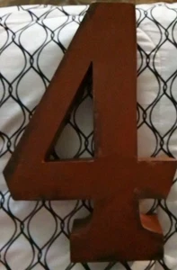 Red Metal 3D 11" No. 4 Hobby Lobby - Picture 1 of 2