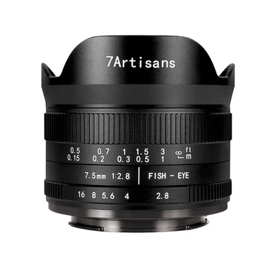 Lente ojo de pez 7Artisans 7,5 mm F2,8 II ED para cámara con montura X de... - Imagen 1 de 4
