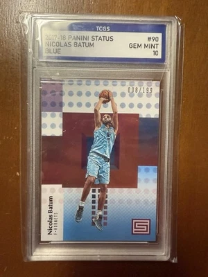 2017-18 Panini Status Nicolas Batum Blue /199 TCGS GEM MINT 10 - image 1 of 3
