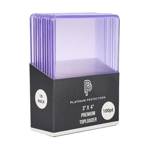 Platinum Protectors 100pt Toploaders Trading Card Sleeves porta carte in plastica - Foto 1 di 4