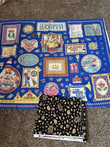 MARY ENGELBREIT CRAFT PANEL FABRIC & 1 2/3 YARD GOOD TO BE QUEEN OOP - Picture 1 of 2