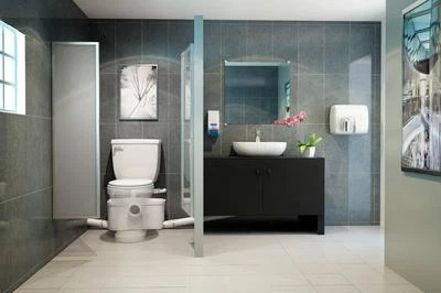 NEW SANIFLO SANIBEST PRO GRINDING PUMP WITH ROUND BOWL & TANK - Image 1 of 4