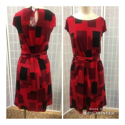Marc Bouwer, Woman, Dress, Red/black, Great Look, Spring And Summer, Size M.: - Image 1 of 4